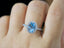 14K GOLD 1.78 CTW NATURAL AQUAMARINE & DIAMOND RING