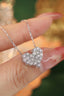 14K GOLD 1.5 CT NATURAL H DIAMOND NECKLACE