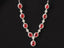 14K GOLD 6.06 CTW VIVID RED NATURAL RUBY & DIAMOND NECKLACE