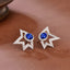 14K GOLD 0.93 CTW NATURAL SAPPHIRE & DIAMOND EARRINGS