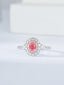 14K GOLD 0.88 CTW NATURAL PINK DIAMOND & DIAMOND RING