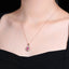 14K GOLD 0.95 CTW NATURAL RUBY & DIAMOND PENDANT