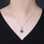 14K GOLD 2.50 CTW NATURAL SAPPHIRE & DIAMOND PENDANT