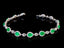 14K GOLD 5.26 CTW VIVID GREEN NATURAL EMERALD & DIAMOND BRACELET