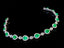 14K GOLD 5.26 CTW VIVID GREEN NATURAL EMERALD & DIAMOND BRACELET