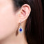 14K GOLD 3.93 CTW NATURAL SAPPHIRE & DIAMOND EARRINGS