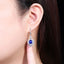 14K GOLD 3.93 CTW NATURAL SAPPHIRE & DIAMOND EARRINGS