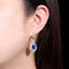 14K GOLD 3.93 CTW NATURAL SAPPHIRE & DIAMOND EARRINGS