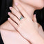 14K GOLD 0.6 CTW VIVID GREEN NATURAL EMERALD & DIAMOND RING