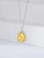 14K GOLD 1.50 CTW NATURAL YELLOW DIAMOND & DIAMOND NECKLACE