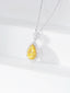 14K GOLD 1.50 CTW NATURAL YELLOW DIAMOND & DIAMOND NECKLACE