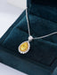 14K GOLD 1.50 CTW NATURAL YELLOW DIAMOND & DIAMOND NECKLACE