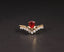 14K GOLD 0.52 CT NATURAL RUBY & DIAMOND RING