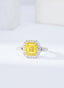 14K GOLD 1.46 CTW NATURAL YELLOW DIAMOND & DIAMOND RING