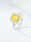 14K GOLD 1.46 CTW NATURAL YELLOW DIAMOND & DIAMOND RING