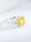 14K GOLD 1.46 CTW NATURAL YELLOW DIAMOND & DIAMOND RING