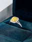 14K GOLD 1.46 CTW NATURAL YELLOW DIAMOND & DIAMOND RING