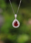 14K GOLD 1.29 CT NATURAL RUBY & DIAMOND PENDANT