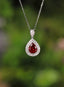 14K GOLD 1.29 CT NATURAL RUBY & DIAMOND PENDANT