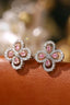 14K GOLD 1 CT NATURAL PINK DIAMOND & DIAMOND EARRINGS