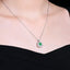 14K GOLD 1.36 CTW VIVID GREEN NATURAL EMERALD & DIAMOND PENDANT