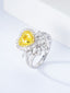 14K GOLD 2.08 CTW NATURAL YELLOW DIAMOND & DIAMOND RING