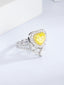 14K GOLD 2.08 CTW NATURAL YELLOW DIAMOND & DIAMOND RING