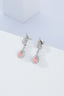 14K GOLD 0.54 CTW NATURAL PINK DIAMOND & DIAMOND EARRINGS