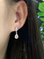 14K GOLD 0.54 CTW NATURAL PINK DIAMOND & DIAMOND EARRINGS