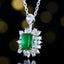 14K GOLD 1.76 CTW VIVID GREEN NATURAL EMERALD & DIAMOND PENDANT