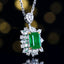 14K GOLD 1.76 CTW VIVID GREEN NATURAL EMERALD & DIAMOND PENDANT