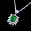 14K GOLD 1.76 CTW VIVID GREEN NATURAL EMERALD & DIAMOND PENDANT