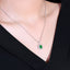 14K GOLD 1.76 CTW VIVID GREEN NATURAL EMERALD & DIAMOND PENDANT