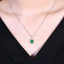 14K GOLD 1.76 CTW VIVID GREEN NATURAL EMERALD & DIAMOND PENDANT