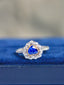 14K GOLD 1.12 CTW NATURAL SAPPHIRE & DIAMOND RING