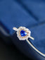 14K GOLD 1.12 CTW NATURAL SAPPHIRE & DIAMOND RING