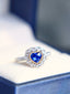 14K GOLD 1.12 CTW NATURAL SAPPHIRE & DIAMOND RING