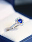 14K GOLD 1.12 CTW NATURAL SAPPHIRE & DIAMOND RING