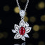 14K GOLD 0.82 CTW NATURAL RUBY & DIAMOND PENDANT