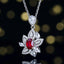 14K GOLD 0.82 CTW NATURAL RUBY & DIAMOND PENDANT