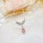 14K GOLD 0.28 CTW NATURAL PINK DIAMOND & DIAMOND NECKLACE