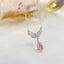 14K GOLD 0.28 CTW NATURAL PINK DIAMOND & DIAMOND NECKLACE