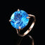 14K GOLD 11.56 CTW NATURAL TOPAZ & DIAMOND RING