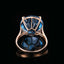 14K GOLD 11.56 CTW NATURAL TOPAZ & DIAMOND RING