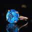 14K GOLD 11.56 CTW NATURAL TOPAZ & DIAMOND RING