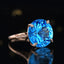 14K GOLD 11.56 CTW NATURAL TOPAZ & DIAMOND RING