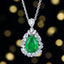 14K GOLD 3.02 CTW VIVID GREEN NATURAL EMERALD & DIAMOND RING/PENDANT