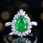 14K GOLD 3.02 CTW VIVID GREEN NATURAL EMERALD & DIAMOND RING/PENDANT