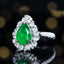 14K GOLD 3.02 CTW VIVID GREEN NATURAL EMERALD & DIAMOND RING/PENDANT