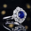 14K GOLD 2.24 CTW NATURAL SAPPHIRE & DIAMOND RING/PENDANT